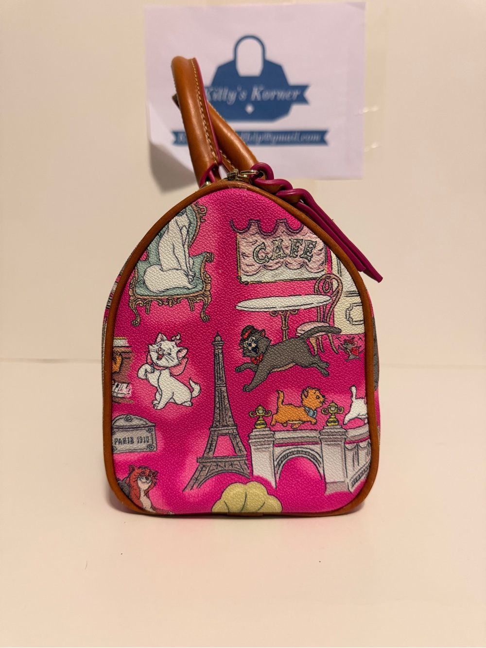 Dooney & Bourke Disney’s Collection Aristocats Pink Satchel Handbag - Picture 3 of 7